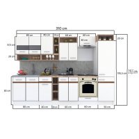 Bucatarie COSSY NEW 310 A1 Stejar Sonoma